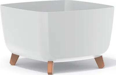 Produktbild von Prosperplast Gracia Square Blumentopf mit abnehmbaren Beinen inkl. Einsatz für Innen- und Außenbereich Pflanzgefäß Quadratisch Kunststoff UV-beständig 39x39x27cm