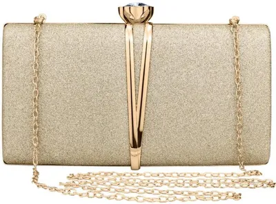Immagine prodotto di Azomor®: elegante borsetta da sera da donna con paillettes e tracolla a catena removibile, versatile e raffinata