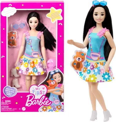Zdjęcie produktu dla Barbie Moja pierwsza lalka Barbie - czarna z lisem HLL22 TV