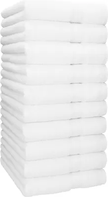 Produktbild von Betz 10 Stück Handtücher 50x100 cm PALERMO 100% Baumwolle  Farbe: weiß