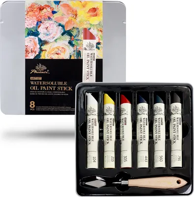 Zdjęcie produktu dla Zestaw farb olejnych w sztyfcie 6 kolorów + szpachelka Oil Paint Stick