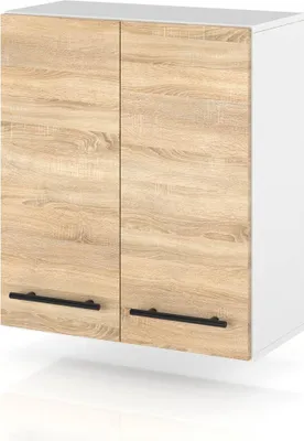 Zdjęcie produktu dla Szafka Kuchenna Wisząca Modułowa Drewniana Z Uchwytami 60Cm Spremium Sonoma