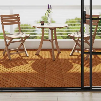 Produktbild von vidaXL Terasové dlaždice 10 ks 30x30 cm masivní dřevo akácie