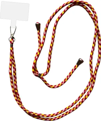 Produktbild von Smartphonica Telefonkabel Universal - verstellbare abnehmbare Schnur für Mobiltelefon - 150 CM - Telefonkette Rot Rosa Gelb