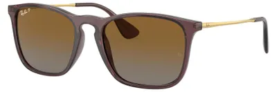 Produktbild von Ray-Ban RB4187 Chris 6593T5 Sonnenbrille Transparent Braun Braun Verlauf Gr. 54