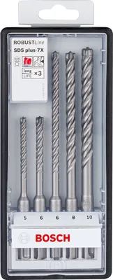 Produktbild von Bosch Hammerbohrer-Set SDS plus-7X Robust Line, 5-teilig, 5 - 10 mm