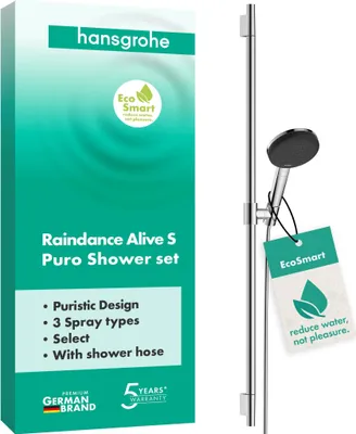 Immagine prodotto di Set doccia hansgrohe Raindance Alive Select S 125 3jet EcoSmart Uni.PuroS 900 mm cromato, 1 pz.