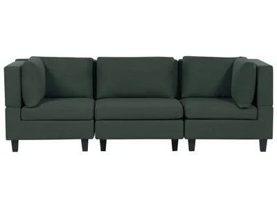 Produktbild von BELIANI Sofa Dunkelgrün Stoffbezug 3-Sitzer Modulsofa Wohnzimmermöbel Modern Wohnzimmer Salon Wohnecke Sitzecke