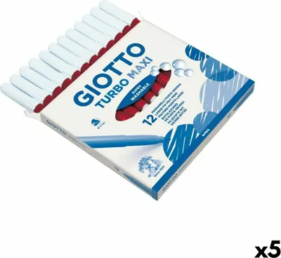 Obrázek produktu pro Sada fixů Giotto Turbo Maxi červená (5 kusů)