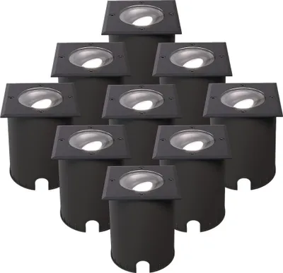 Produktbild von hoftronic LED Bodeneinbaustrahler GU10 4,5W 345lm dimmbar 6500K Schwarz