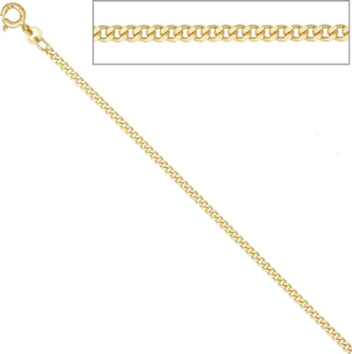 Produktbild von JOBO Panzerkette 585 Gelbgold 2,1 mm 60 cm Gold Kette Halskette Federring