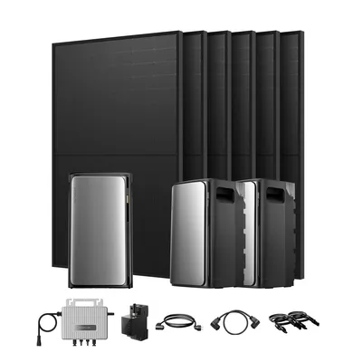 Produktbild von Balkonkraftwerk mit Speicher 5760Wh, EcoFlow Stream Ultra mit 2x Stream AC Pro und 6x 450W Solarmodule & STREAM Mikro-Wechselrichter 800W