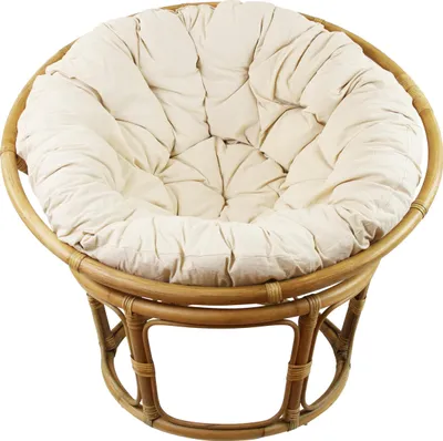 Produktbild von Papasan Rexalsessel aus Rattan inkl. Kissen, Korbsessel, Liegesessel