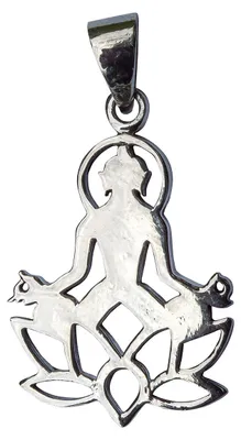 Produktbild von Anhänger "Buddha Lotus" Silber 925 3,0cm 3,7g