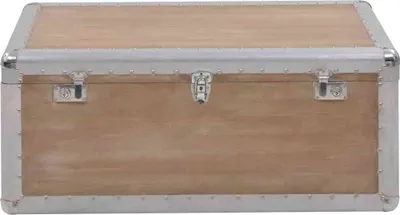 Zdjęcie produktu dla vidaXL Pudełko do przechowywania z litego drewna jodłowego 91x52x40 cm brązowe