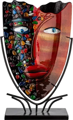 Produktbild von Casablanca by Gilde Glasart ovale Dekovase Face Visage H. 49 cm,39929