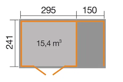 Produktbild von WEKA Gartenhaus 179 A Gr. 3, 28 mm aus Holz Gerätehaus mit 28 mm Wandstärke Geräteschrank Fußboden inklusive Gartenhaus 16,02 m² Pultdach