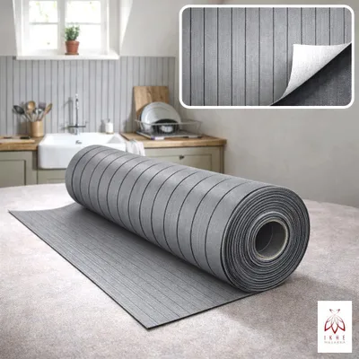 Produktbild von SXP-Schaum PVC Selbstklebende 3D Wandpaneelen Lamellen Wandverkleidung - Paneelen in Rolle 60x300 cm, Holzoptik, Schall- & Wärmedämmend (KC-1058B)