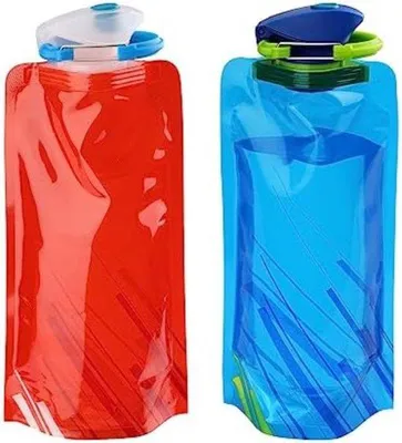 Produktbild von Famanu Wasserflasche für Festivals - Faltbare Trinkflasche - Camping