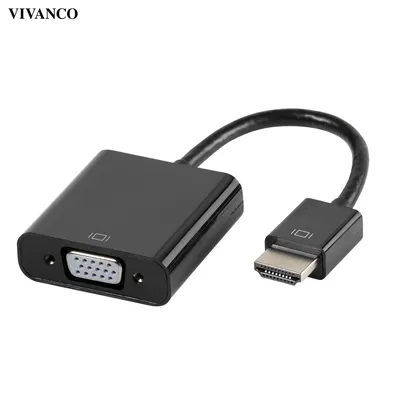 Produktbild von ViVanco™CA HDVGA 11, 0,1 m, HDMI Typ A (Standard), VGA (D-Sub) + 3.5mm, Männlich, Weiblich, Gerade