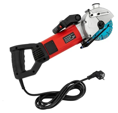 Obrázok produktu pre Fréza na drážky do betónu – fréza na drážky do stien/kotúčová píla – 2700 W – kotúč 133 mm – hĺbka 42 mm – šírka 40 mm – laserové vedenie – 220 V, zástrčka EU – červená