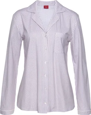 Produktbild von s.Oliver Pyjamaoberteil bordeaux-gestreift Größe 36/38