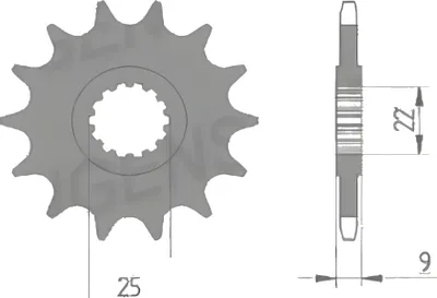 Produktbild von Ritzel Supersprox 525 - 15Z CST-947:15|feinverzahnt 22,0/25,0