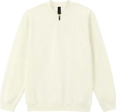Immagine prodotto di Gildan - Felpa "Softstyle" unisex uomo/donna, con zip corta, peso medio BC7189 (M) (bianco naturale)