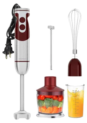5-in-1 Stabmixer Set, 400 W, Edelstahl, variabel, inkl. Zubehör