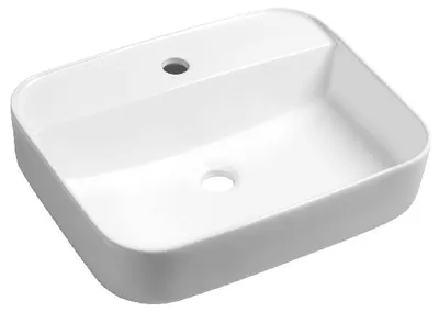 Immagine prodotto di Lavabi Sapho - Lavabo da appoggio, 500x400 mm, con 1 foro per rubinetto, senza sfioratore, bianco AR452