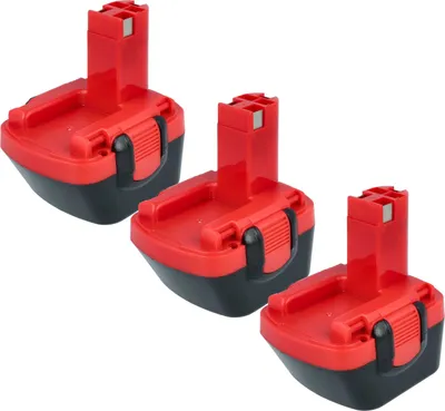 Produktbild von vhbw 3x Akku kompatibel mit Bosch PSR 12VE, PSR 12, PAG 12, PSB 12 VE-2 Werkzeug (3000 mAh, NiMH, 12 V)