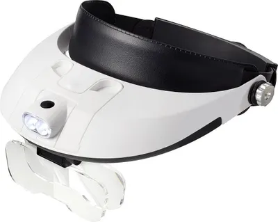 Produktbild von TOOLCRAFT TO-5137806 Kopflupe mit LED-Beleuchtung Vergrößerungsfaktor: 1.0 x, 1.5 x, 2.0 x, 2.5 x, 3.5 x Linsengröße: (