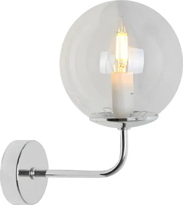 Immagine prodotto di Applique Siena cromo 1 luce vetro beige E14