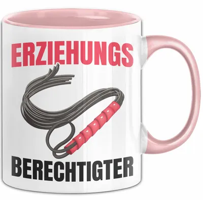 Produktbild von Witzige Tasse Geschenk Erziehungsberechtigter Spruch Lustiger Becher (Rosa)