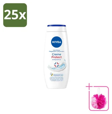 Obrázek produktu pro 25 kusů sprchového gelu Nivea Protect, objem 250 ml, balení