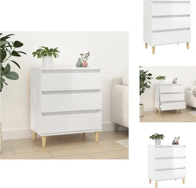 Produktbild von vidaXL Sideboard Hochglanz-Weiß 60x35x70 cm Holzwerkstoff -  Sideboards