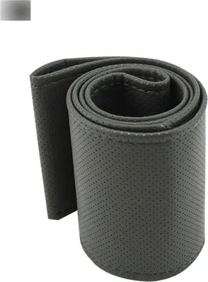 Produktbild von Handnähen Lenkradabdeckung Mikrofaser Leder Pullover Atmungsaktives Auto grau_38cm