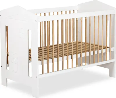 Zdjęcie produktu dla Łóżeczko dziecięce IDA 120x60 białe/buk