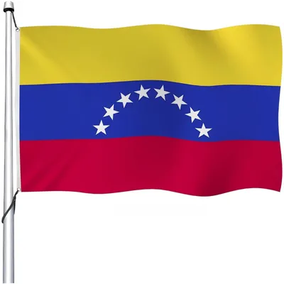 Productafbeelding van Omgoods - Dubbelzijdige Vlag van Venezuela 1,2 x 1,8 m voor Festevenementen