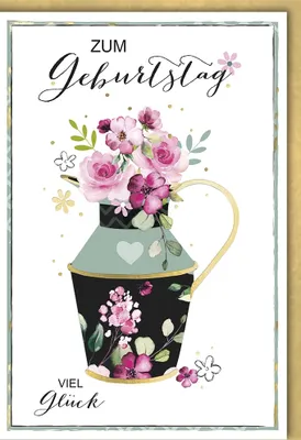 Produktbild von Geburtstag - Glückwunschkarte im Format 11,5 x 17 cm mit Umschlag