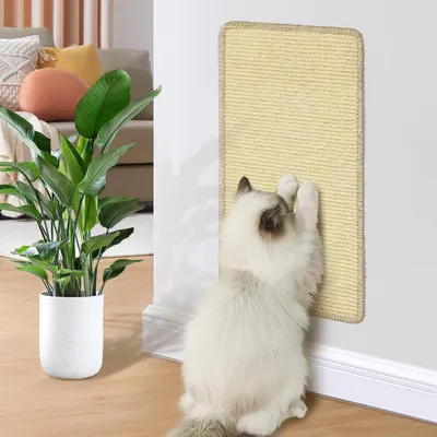 Produktbild von Kratzmatte Katze Sisal, Kratzbretter Katze 30x60cm,kratzpappe für Katzen,kratzbretter Katze,kratzbretter Katze an Wand/Sofa/Bett,kratzmöbel schutzung,cat Scratcher(1 Stück)