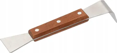 Produktbild von Edelstahl Imkerwerkzeug mit Holzgriff 20 cm – Edelstahl Stockmeißel, Imkerwerkzeug mit Holzgriff und Rahmenhaken