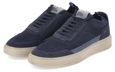 Image de Bullboxer, baskets basses pour hommes, bleu, en cuir et textile, taille : 41