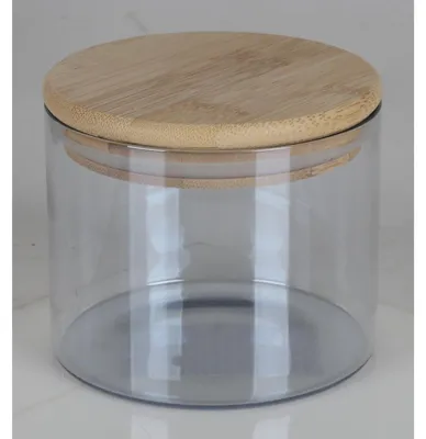 Produktbild von 12x Vorratsglas Bambusdeckel Gefäß Box Behälter Aufbewahrung Müsli Nudeln Reis