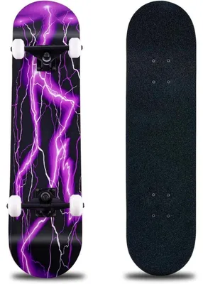 Productafbeelding van Skateboard, 31 x 8 inch, 8-laags esdoornhout, ABEC-11 lagers, 95A wielen, paars
