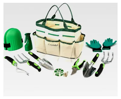Produktbild von Gartengeräte-Set - 11-teiliges Gartenwerkzeug-Set mit Tragetasche - Geschenke für Gartenliebhaber