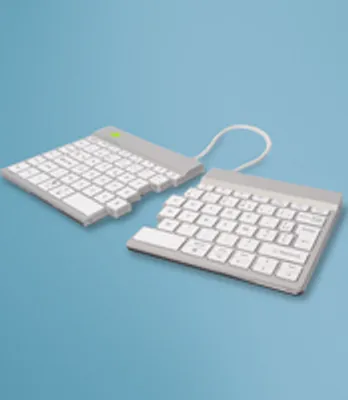 Obrázek produktu pro R-Go Tools R-Go Split, Mini, Bezdrátový, Bluetooth, Nůžkový spínač, AZERTY, Bílá