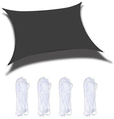 Produktbild von Schaduwdoek 3x3m Rechteckige Sonnenschutz - Wasserdichter Schattenstoff - Dichter Polyester Oxfordstoff Wasserdichtes Quadratsegel - UV-Schutz - Lieferumfang enthält ein enthaltendes Seil - Geeignet für Außen, Garten, Terrasse, Pergola, Party