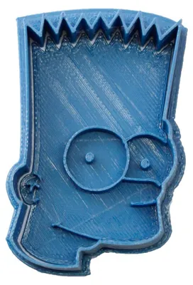 Simpsons Bart-Ausstechform, Blau, 8x7x1,5 cm