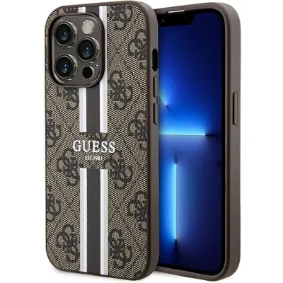 Obrázek produktu pro Guess 4G Printed Stripes Magsafe Pouzdro Pro Iphone 15 Pro - Hnědé
